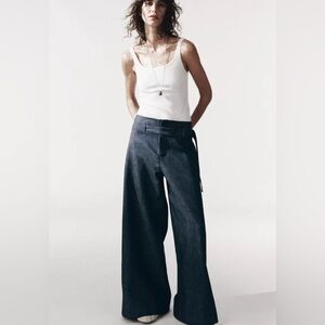 ZW collection Wide-Leg Pants -ZARA
